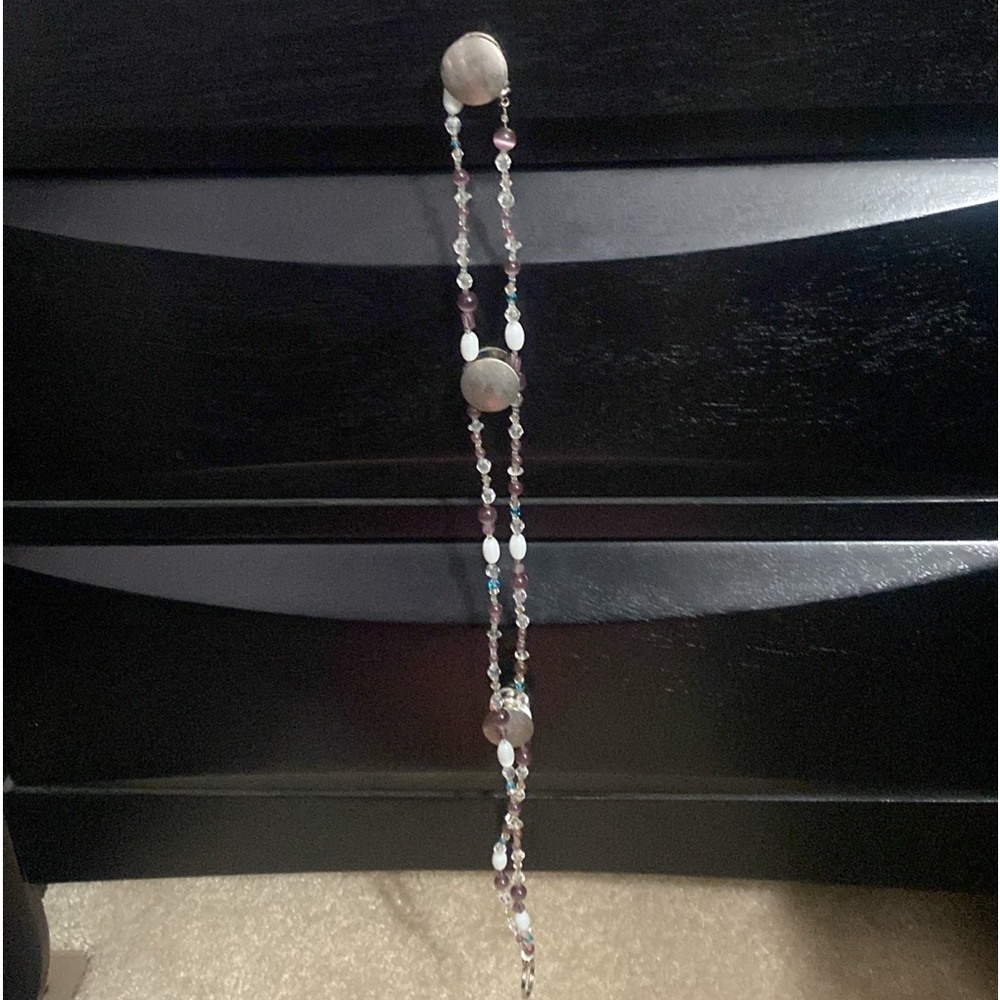 💗lavender beaded lanyard